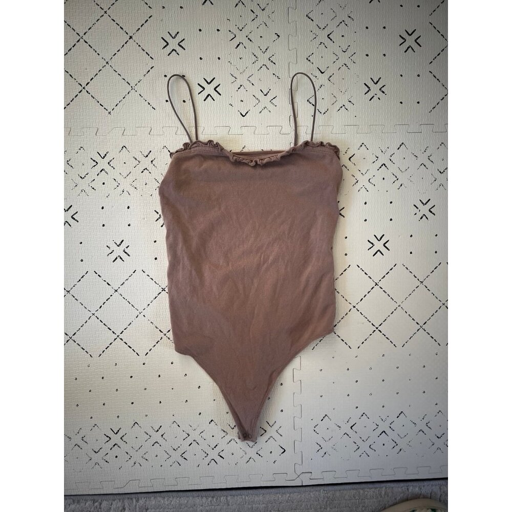 Abercrombie and Fitch Brown Ruffle Top Bodysuit